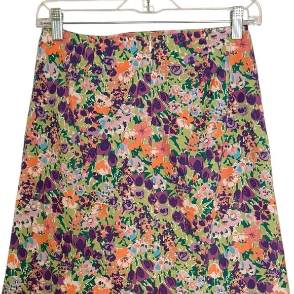 Yours Truly Woman's Ruffle Side Gadered Floral Lightweight Skirt 8 - Picture 5 of 10